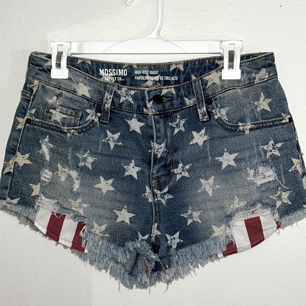 Mossimo denim stars distressed shorts